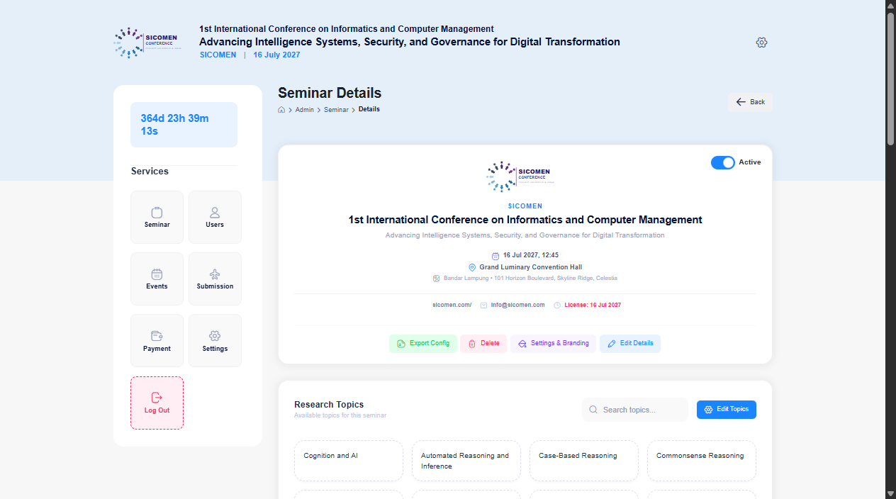 Admin Management Dashboard